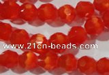 CCT355 15 inches 6mm faceted round cats eye beads wholesale