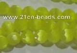 CCT356 15 inches 6mm faceted round cats eye beads wholesale