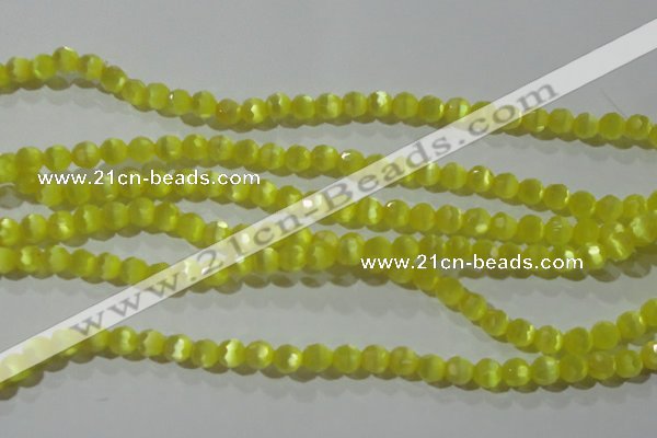 CCT357 15 inches 6mm faceted round cats eye beads wholesale