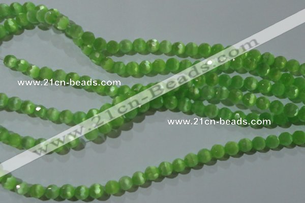 CCT360 15 inches 6mm faceted round cats eye beads wholesale