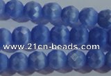 CCT363 15 inches 6mm faceted round cats eye beads wholesale