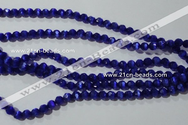 CCT364 15 inches 6mm faceted round cats eye beads wholesale