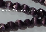 CCT367 15 inches 6mm faceted round cats eye beads wholesale