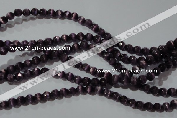 CCT367 15 inches 6mm faceted round cats eye beads wholesale