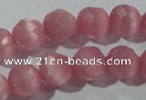 CCT372 15 inches 8mm faceted round cats eye beads wholesale