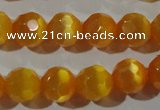 CCT378 15 inches 8mm faceted round cats eye beads wholesale