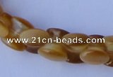 CCT38 14.5 inches 6*10mm drum-shaped honey yellow cats eye beads