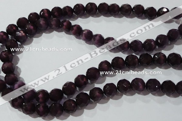 CCT397 15 inches 10mm faceted round cats eye beads wholesale