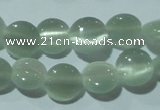 CCT451 15 inches 6mm flat round cats eye beads wholesale