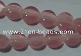 CCT452 15 inches 6mm flat round cats eye beads wholesale