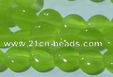 CCT461 15 inches 6mm flat round cats eye beads wholesale