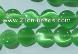 CCT462 15 inches 6mm flat round cats eye beads wholesale