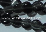 CCT469 15 inches 6mm flat round cats eye beads wholesale