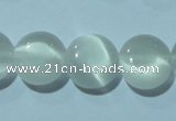 CCT480 15 inches 8mm flat round cats eye beads wholesale