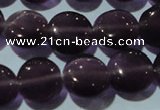 CCT491 15 inches 8mm flat round cats eye beads wholesale