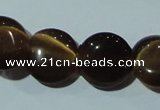 CCT527 15 inches 10mm flat round cats eye beads wholesale