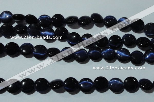 CCT528 15 inches 10mm flat round cats eye beads wholesale