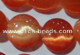 CCT546 15 inches 12mm flat round cats eye beads wholesale