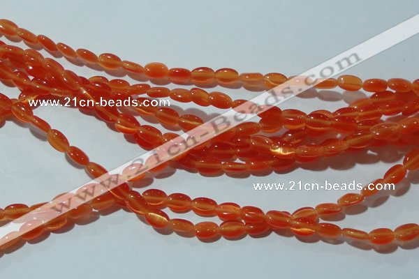 CCT604 15 inches 4*6mm oval cats eye beads wholesale