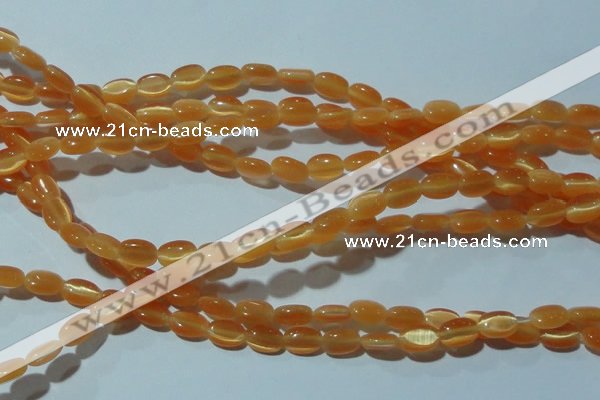 CCT605 15 inches 4*6mm oval cats eye beads wholesale