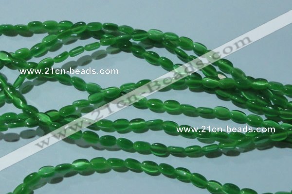 CCT610 15 inches 4*6mm oval cats eye beads wholesale