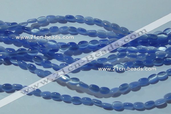 CCT613 15 inches 4*6mm oval cats eye beads wholesale