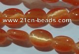 CCT634 15 inches 6*8mm oval cats eye beads wholesale