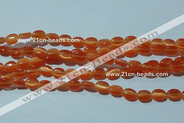 CCT634 15 inches 6*8mm oval cats eye beads wholesale