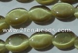 CCT637 15 inches 6*8mm oval cats eye beads wholesale