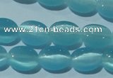 CCT643 15 inches 6*8mm oval cats eye beads wholesale