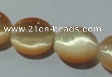 CCT667 15 inches 8*10mm oval cats eye beads wholesale