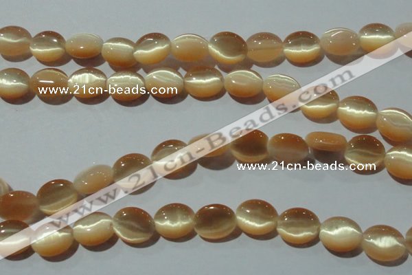 CCT667 15 inches 8*10mm oval cats eye beads wholesale