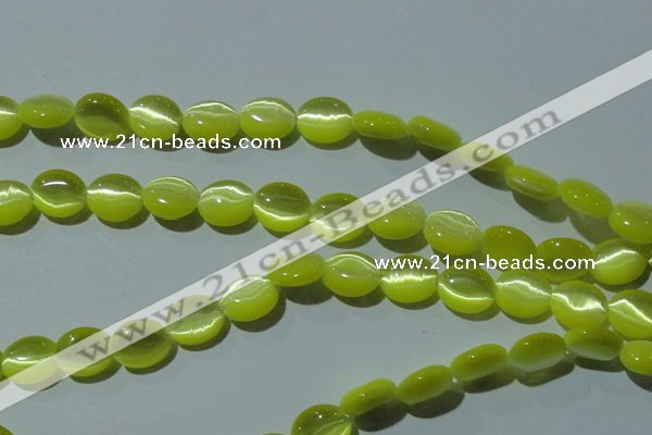 CCT669 15 inches 8*10mm oval cats eye beads wholesale