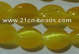 CCT670 15 inches 8*10mm oval cats eye beads wholesale