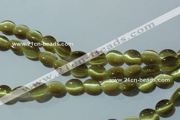 CCT673 15 inches 8*10mm oval cats eye beads wholesale