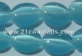 CCT677 15 inches 8*10mm oval cats eye beads wholesale