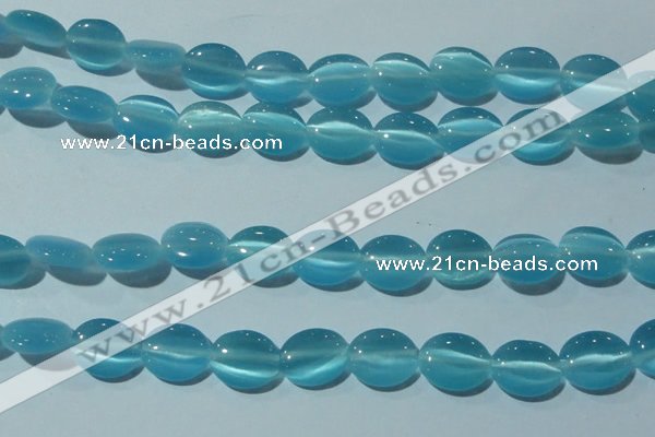 CCT677 15 inches 8*10mm oval cats eye beads wholesale