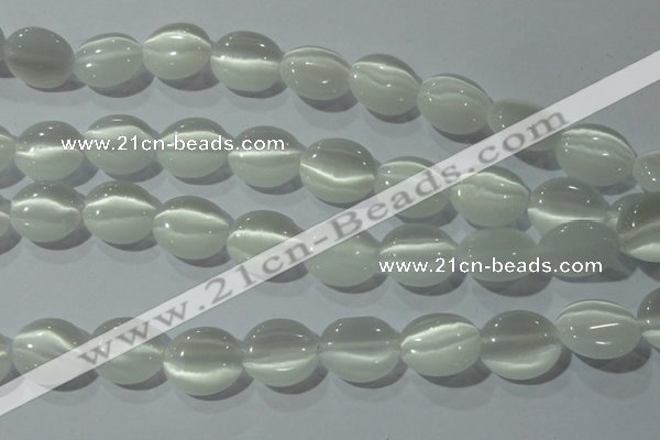 CCT690 15 inches 10*12mm oval cats eye beads wholesale