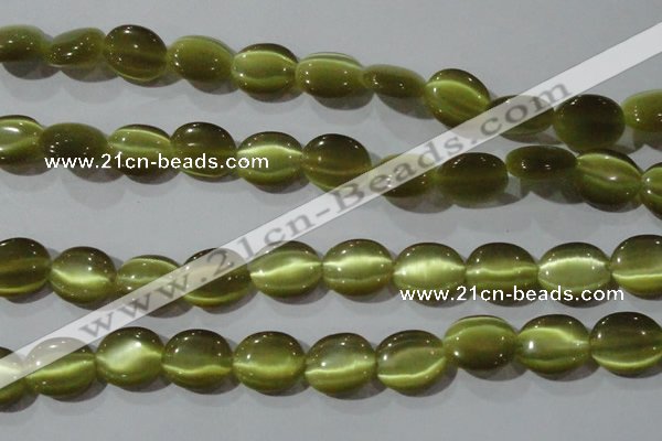 CCT699 15 inches 10*12mm oval cats eye beads wholesale