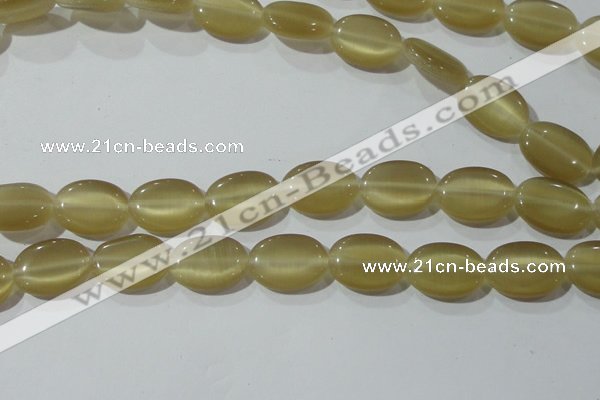 CCT723 15 inches 10*14mm oval cats eye beads wholesale