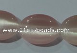 CCT724 15 inches 10*14mm oval cats eye beads wholesale