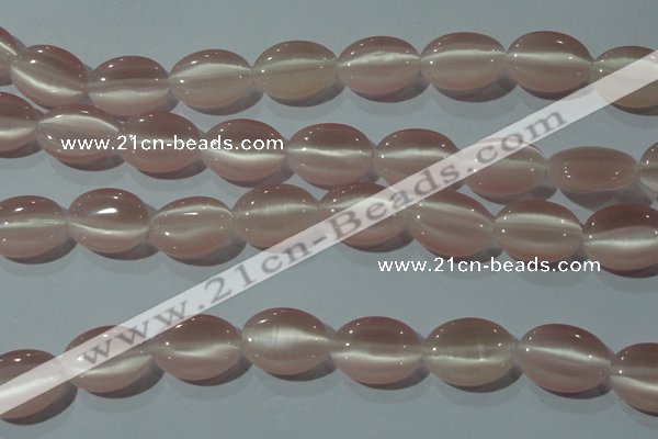 CCT724 15 inches 10*14mm oval cats eye beads wholesale