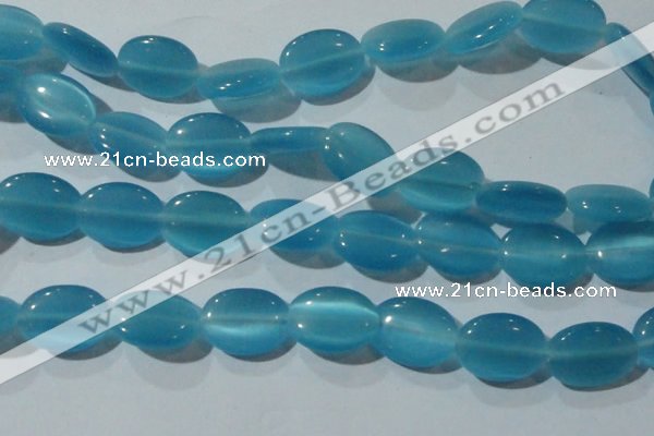 CCT752 15 inches 11*15mm oval cats eye beads wholesale