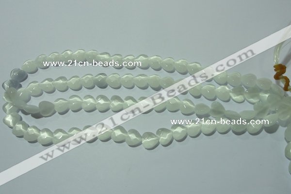 CCT960 15 inches 10*10mm faceted heart cats eye beads wholesale