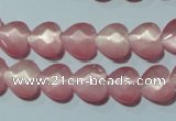 CCT962 15 inches 10*10mm faceted heart cats eye beads wholesale