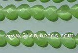 CCT965 15 inches 10*10mm faceted heart cats eye beads wholesale