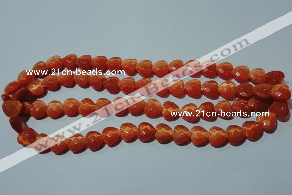 CCT971 15 inches 12*12mm faceted heart cats eye beads wholesale