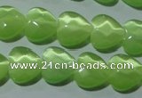 CCT972 15 inches 12*12mm faceted heart cats eye beads wholesale