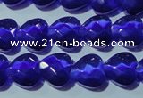 CCT974 15 inches 12*12mm faceted heart cats eye beads wholesale