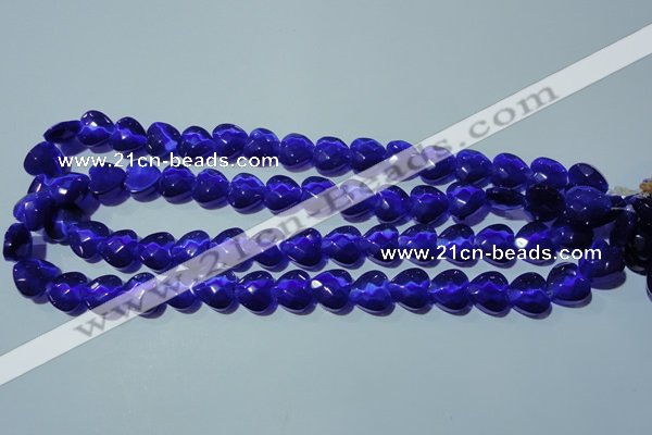 CCT974 15 inches 12*12mm faceted heart cats eye beads wholesale